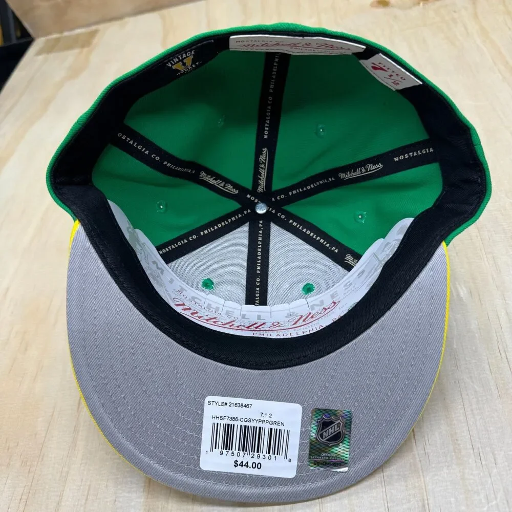 NEW California Golden Seals Mitchell Ness Liberty Fitted Hat Cap Two Tone 7 1/2